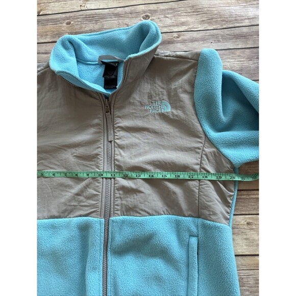 The North Face Denali Fleece Jacket Girls XL (18) Teal Grey Polartec - Picture 6 of 9